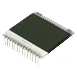 Afișaj LCD grafic 102x64 FSTN Positive alb 39x38,1mm PIN 14