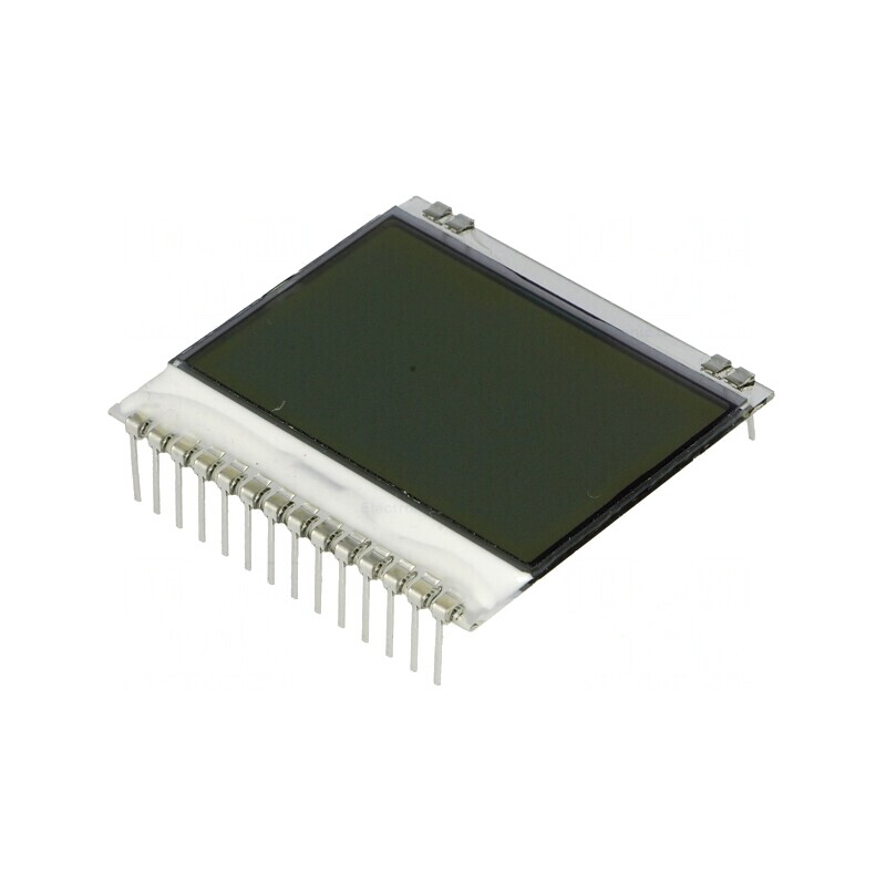 Afișaj LCD grafic 102x64 FSTN Positive alb 39x38,1mm PIN 14 | Electronic-mag.ro | Componente Electronice