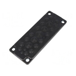 Garnitură neagră cu orificii multiple 25 - 40÷100°C | Electronic-mag.ro | Componente Electronice