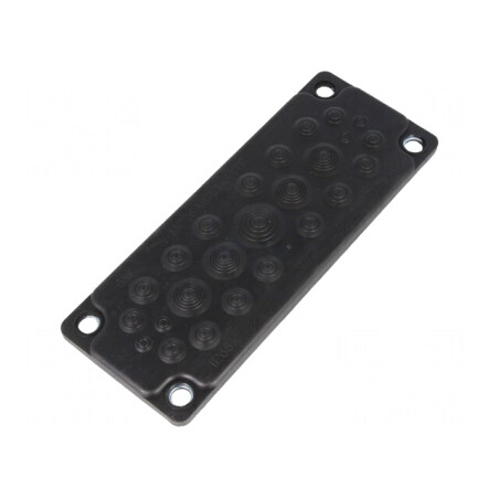 Garnitură neagră cu orificii multiple 25 - 40÷100°C | Electronic-mag.ro | Componente Electronice
