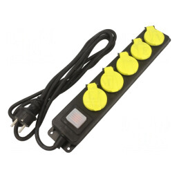 Prelungitor alimentare 5 prize 3m 16A negru | Electronic-mag.ro | Componente Electronice