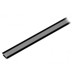 Profil Aluminiu Negru pentru Module LED 2m Încastrat | Electronic-mag.ro | Componente Electronice
