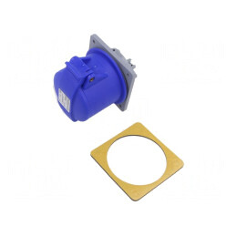 Conector Alimentare AC Trifazat IP44 32A Soclu Mamă Drept | Electronic-mag.ro | Componente Electronice