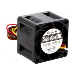 Ventilator axial DC 12V 36x36x28mm 24m3/h 52dBA cu rulment | Electronic-mag.ro | Componente Electronice