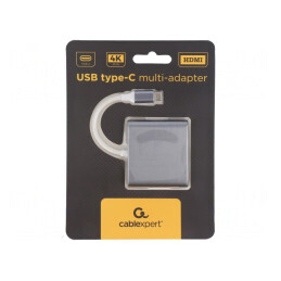 Adaptor HDMI 1.4 USB 3.0 USB 3.1 0.075m Alb Gri Cablexpert | Electronic-mag.ro | Componente Electronice