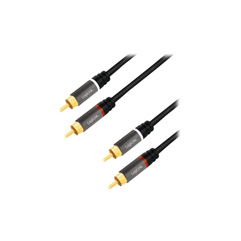 Cablu RCA aurit 5m Negru PVC