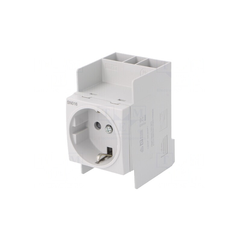 Priză Schuko 230V 16A pentru Șină DIN | Electronic-mag.ro | Componente Electronice