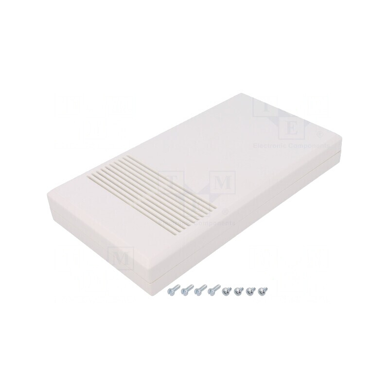 Carcasă Universală Ventilată ABS 112x200x31mm Albă | Electronic-mag.ro | Componente Electronice