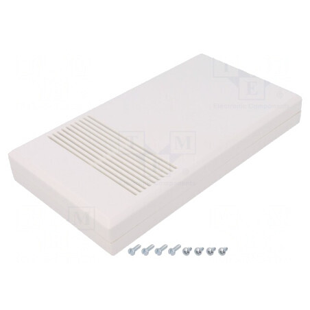 Carcasă Universală Ventilată ABS 112x200x31mm Albă | Electronic-mag.ro | Componente Electronice