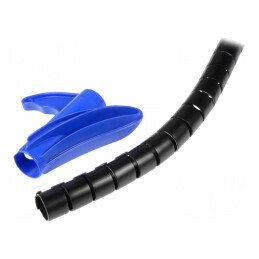 Înfășurare spirală polipropilenă neagră 25mm 2m | Electronic-mag.ro | Componente Electronice