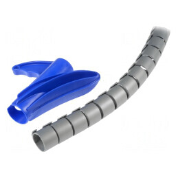 Înfășurare spirală 25mm polipropilenă argintie | Electronic-mag.ro | Componente Electronice