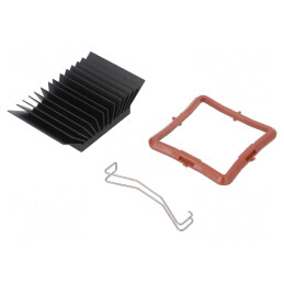 Radiator extrudat cu aripioare BGA negru 37,5mm | Electronic-mag.ro | Componente Electronice