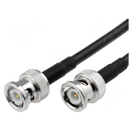 Cablu | 50Ω | 2m | BNC mufă,din ambele părţi | negru | AFN83