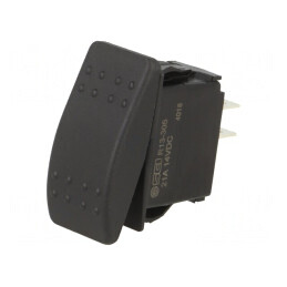 Comutator ROCKER DPST negru IP56 20A/14VDC | Electronic-mag.ro | Componente Electronice