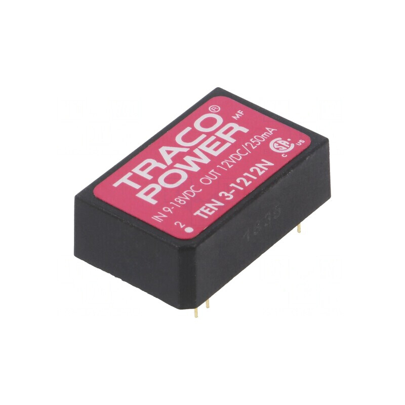 Convertor DC/DC 3W 9-18V la 12V 250mA DIP24 | Electronic-mag.ro | Componente Electronice