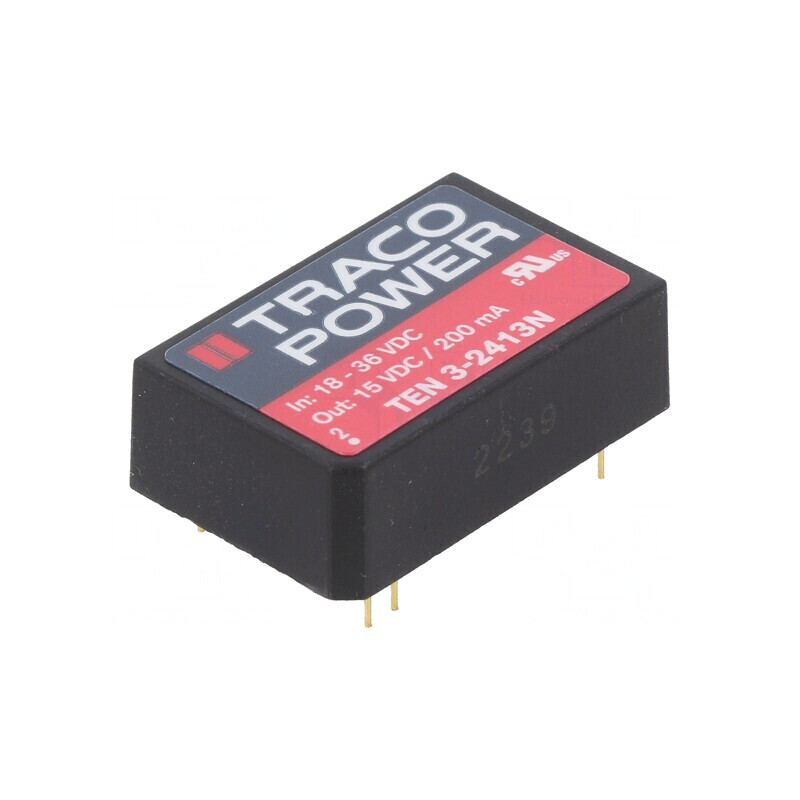 Convertor DC/DC 3W 18-36V la 15V 200mA DIP24 | Electronic-mag.ro | Componente Electronice