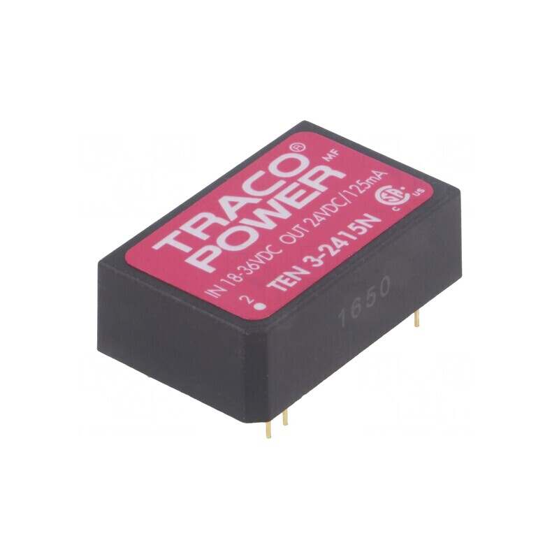 Convertor DC/DC 3W 18-36V la 24V 125mA DIP24 | Electronic-mag.ro | Componente Electronice
