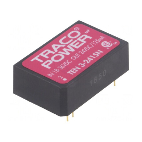 Convertor DC/DC 3W 18-36V la 24V 125mA DIP24 | Electronic-mag.ro | Componente Electronice