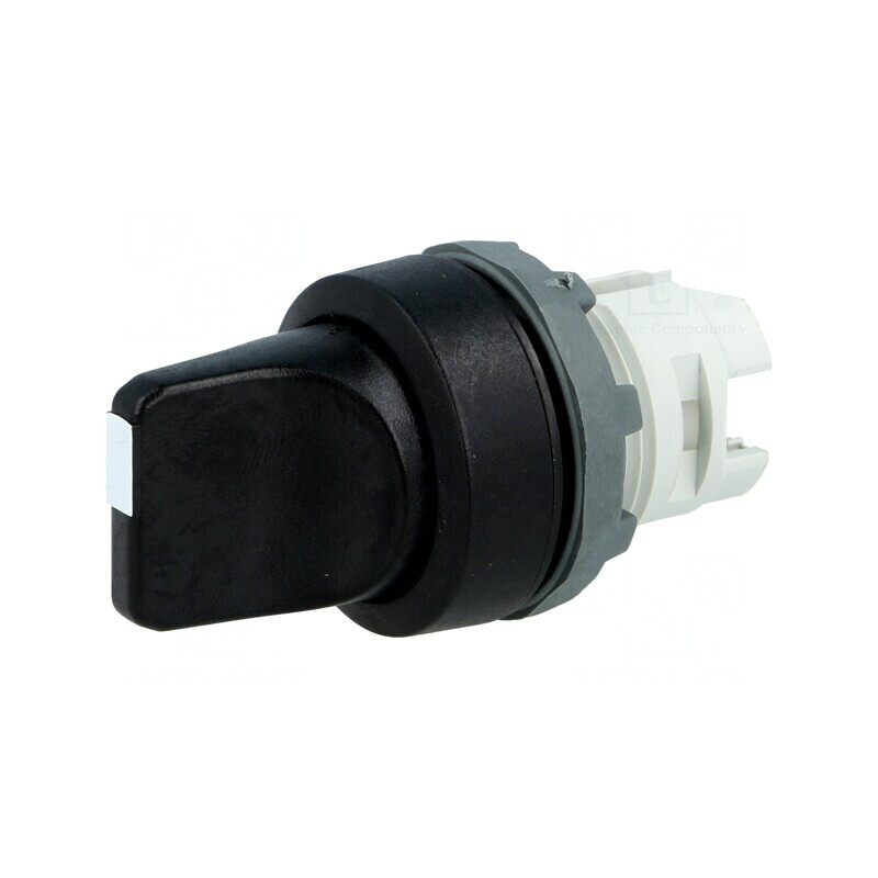 Comutator Rotativ 22mm Negru 2 Poziții | Electronic-mag.ro | Componente Electronice