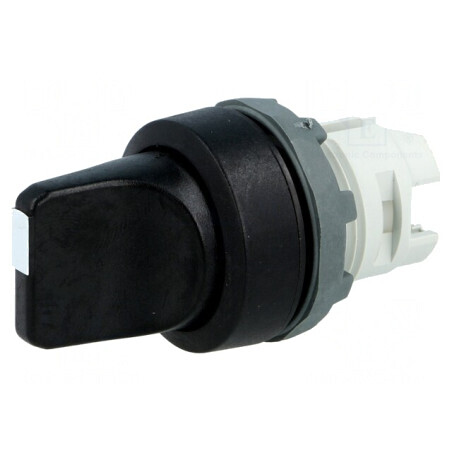 Comutator Rotativ 22mm Negru 2 Poziții | Electronic-mag.ro | Componente Electronice
