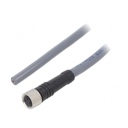 Cablu Conectare M8 3 PIN 3m Mufă 63VAC 2.7A PUR | Electronic-mag.ro | Componente Electronice