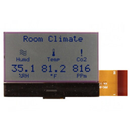 Display LCD Grafic 128x64 COG STN Pozitiv Gri 55,5x38x2,1mm