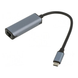 Adaptor USB-Fast Ethernet | 10/100/1000Mbps,full duplex | 0,15m | KABADA USBC/LAN OEM-C6