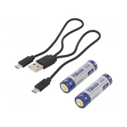 Baterie Reîncărcabilă Li-Ion 14500 3.6V 950mAh cu Kit Cabluri USB