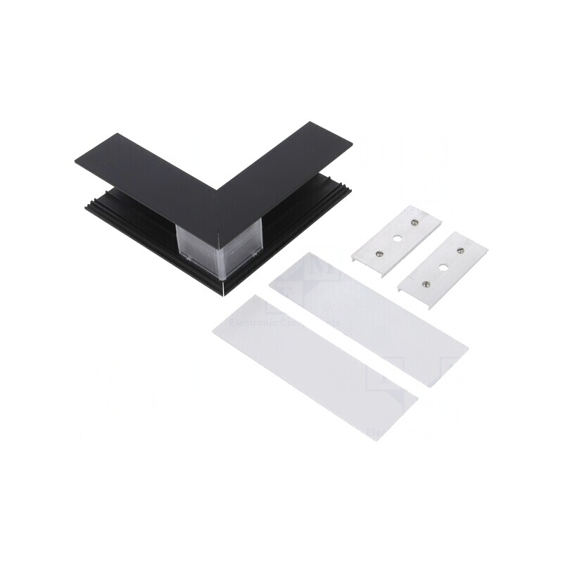 Conector aluminiu anodat negru 270° VARIO30 | Electronic-mag.ro | Componente Electronice