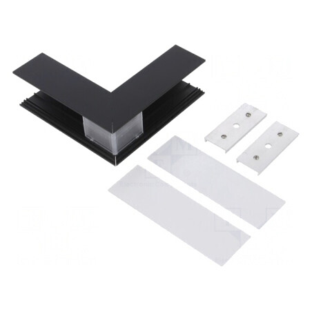 Conector aluminiu anodat negru 270° VARIO30 | Electronic-mag.ro | Componente Electronice