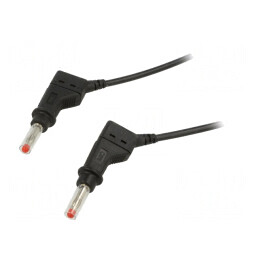 Cablu de măsurare 19A mufă banană 4 mm, 2 părți | Electronic-mag.ro | Componente Electronice