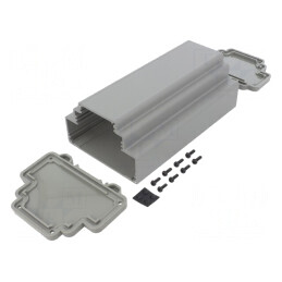 Carcasă aluminiu pentru şină DIN 98.3mm x 166.7mm x 69mm | Electronic-mag.ro | Componente Electronice