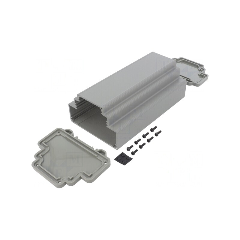 Carcasă aluminiu pentru şină DIN 98.3mm x 166.7mm x 69mm | Electronic-mag.ro | Componente Electronice