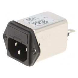Conector Alimentare AC Soclu Tată 10A 250VAC C14 FN9260-10-06 | Electronic-mag.ro | Componente Electronice