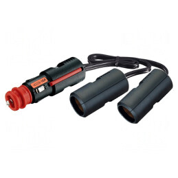 Splitter brichetă auto dublu 16A negru | Electronic-mag.ro | Componente Electronice