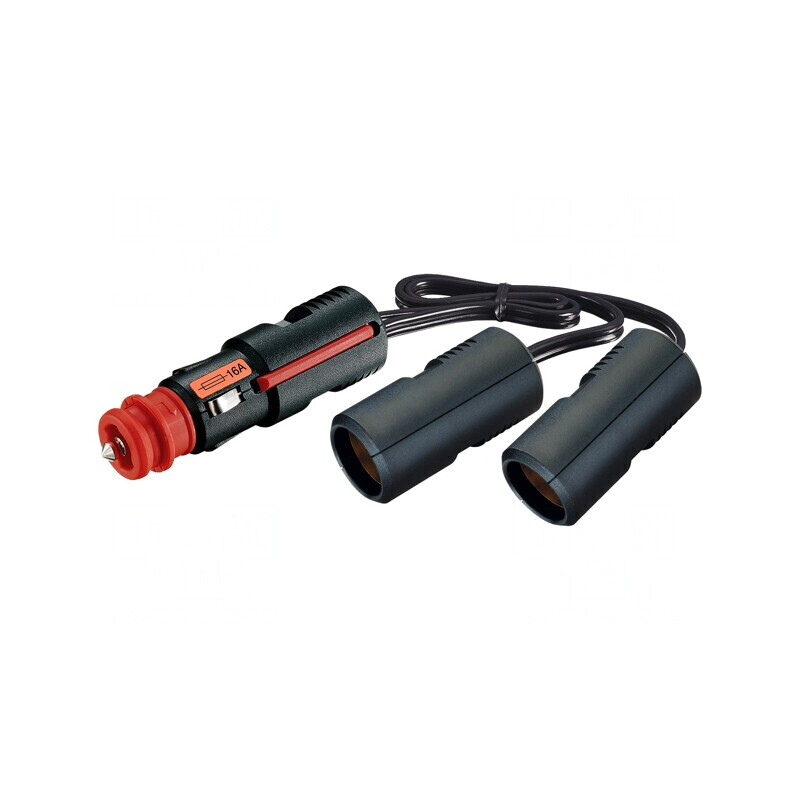 Splitter brichetă auto dublu 16A negru | Electronic-mag.ro | Componente Electronice