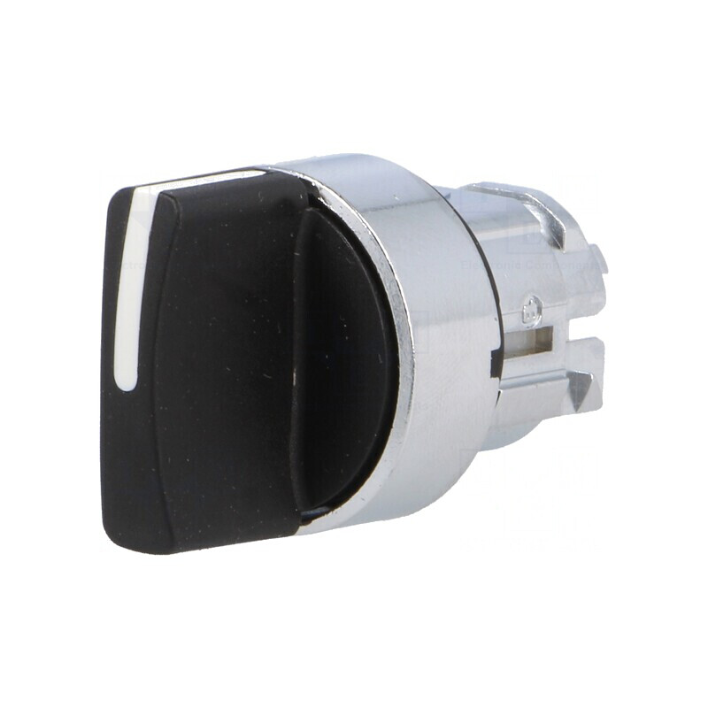 Comutator rotativ 22mm 3 poziții negru | Electronic-mag.ro | Componente Electronice