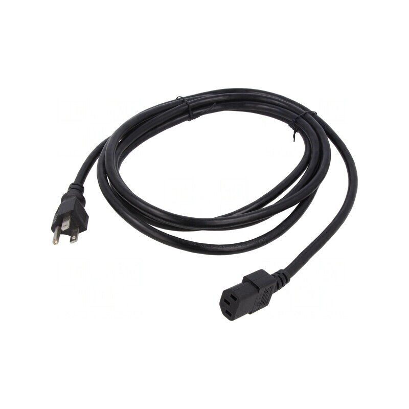 Cablu Alimentare 2m Negru 3x14AWG IEC C13 la NEMA 5-15 | Electronic-mag.ro | Componente Electronice Cablu Alimentare 2m Negru 3x14AWG IEC C13 la NEMA 5-15 | Electronic-mag.ro | Componente Electronice