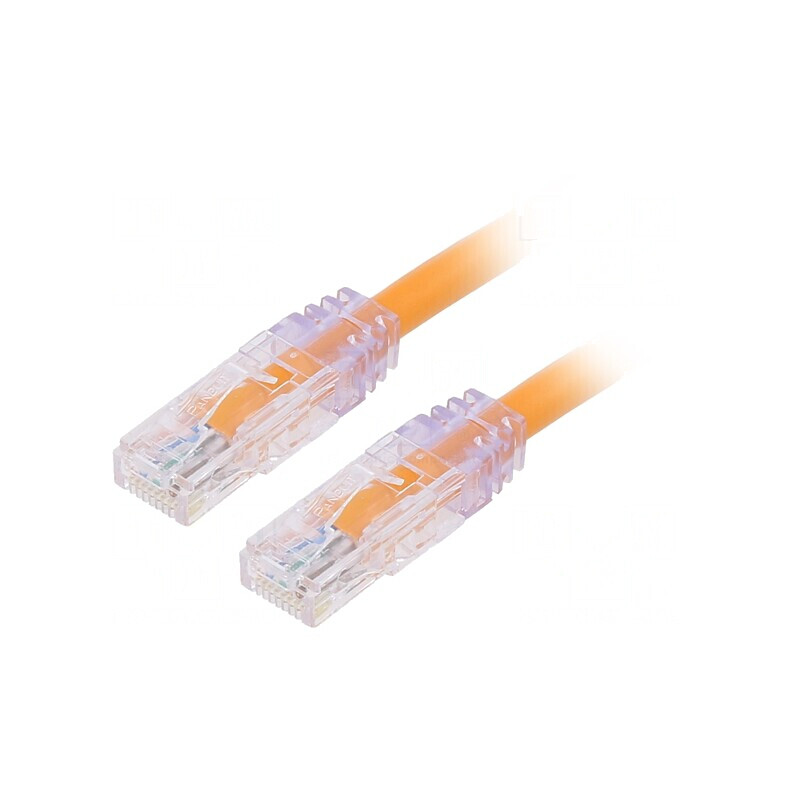 Patch Cord Cat6a U/UTP 1m PVC Portocaliu | Electronic-mag.ro | Componente Electronice