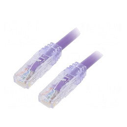 Patch Cord TX6A PVC Violet 1m U/UTP 10Gig 24AWG | Electronic-mag.ro | Componente Electronice
