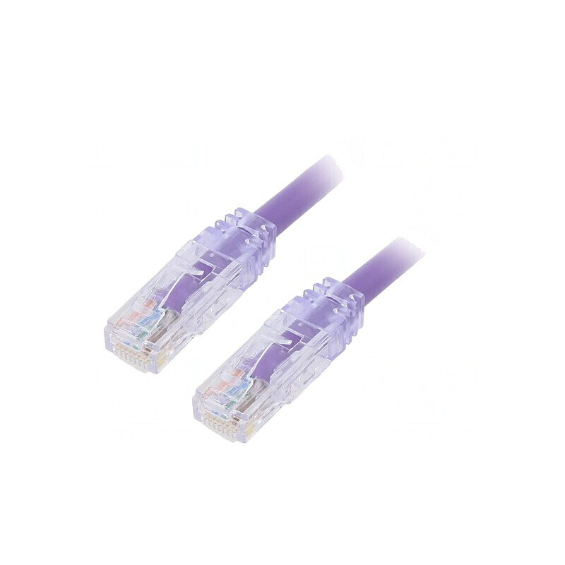 Patch Cord TX6A PVC Violet 1m U/UTP 10Gig 24AWG | Electronic-mag.ro | Componente Electronice