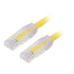 Patch cord TX6A UTP 6a PVC Galben 1m 24AWG | Electronic-mag.ro | Componente Electronice
