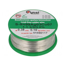 Sârmă de lipit fără plumb 100g bobină | Electronic-mag.ro | Componente Electronice