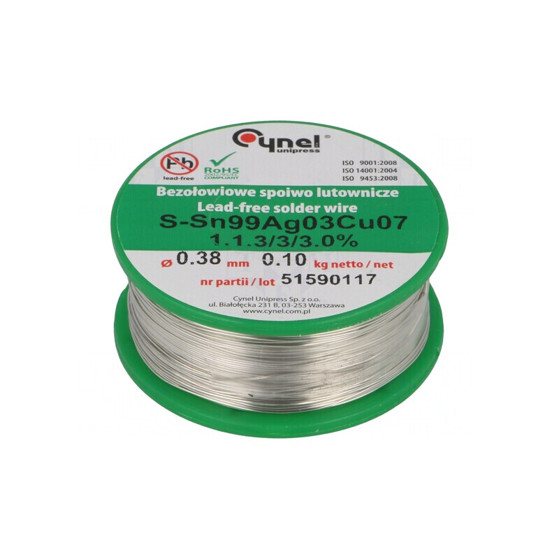 Sârmă de lipit fără plumb 100g bobină | Electronic-mag.ro | Componente Electronice Sârmă de lipit fără plumb 100g bobină | Electronic-mag.ro | Componente Electronice