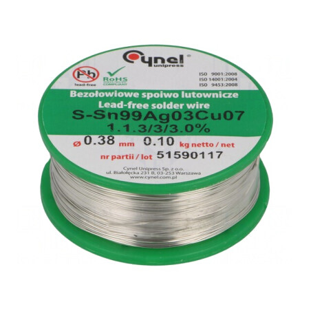 Sârmă de lipit fără plumb 100g bobină | Electronic-mag.ro | Componente Electronice