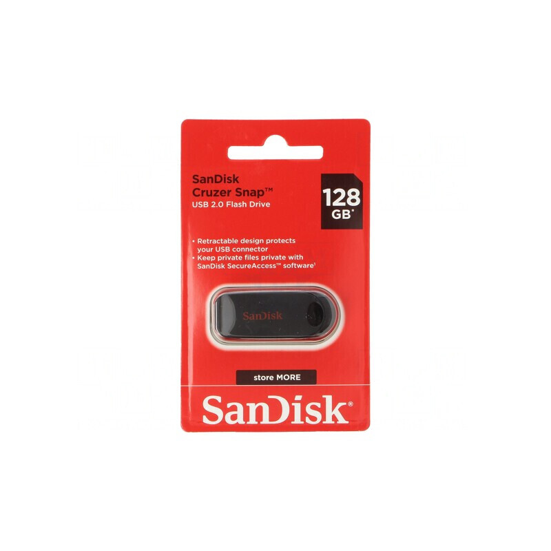 Stick USB 128GB USB 2.0 Cruzer Snap Negru | Electronic-mag.ro | Componente Electronice