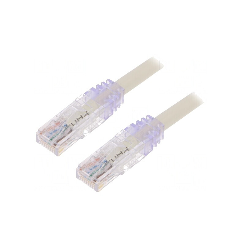 Patch cord TX6A U/UTP Cat 6a PVC Alb 1m | Electronic-mag.ro | Componente Electronice