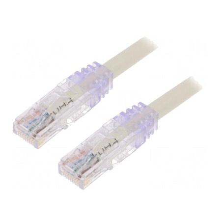 Patch cord TX6A U/UTP Cat 6a PVC Alb 1m | Electronic-mag.ro | Componente Electronice