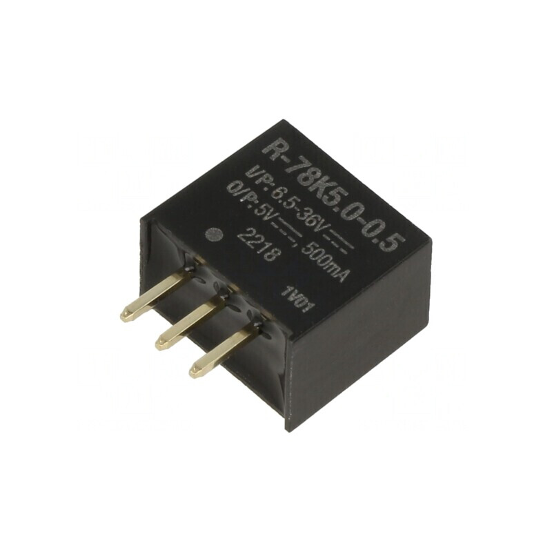 Convertor DC/DC 6.5-36V la 5V 500mA SIP3 THT | Electronic-mag.ro | Componente Electronice Convertor DC/DC 6.5-36V la 5V 500mA SIP3 THT | Electronic-mag.ro | Componente Electronice