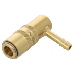 Conector rapid unghi 90° alamă 10bar FPM | Electronic-mag.ro | Componente Electronice